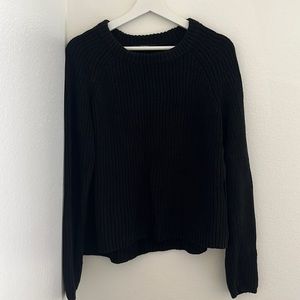 Quince black cotton sweater size medium
